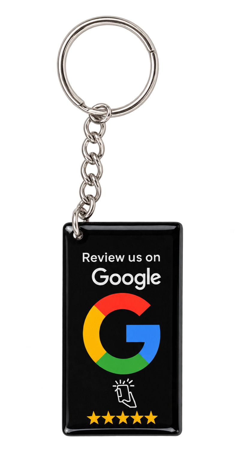 Black Rectangle NFC Keyring